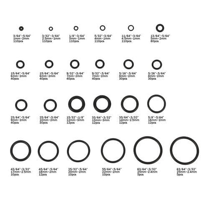 1020Pcs O Ring Kit Nitrile Rubber O Ring Assortment Set 20Size Resist Oil & Heat