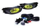 Pair Yellow Lens Fog Lights Kit & Front Bumper Grille For 09-11 Honda Civic 4Dr