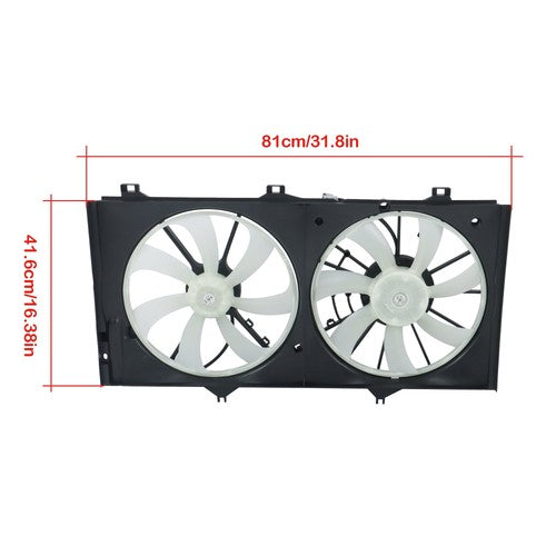 621238 Radiator Cooling Fan Assembly Dual Fan For Toyota Camry 2001 2002-2007