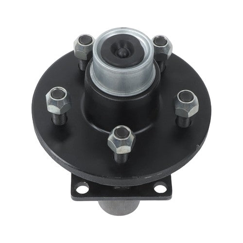 (2)- Pre-assembled- 5-lug - 4.5" Hub Kit & Flange #84 Spindle With Bearing Kit