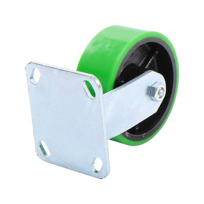 Polyurethane 1000Lbs 5"×2" Caster Wheels Green Straight Wheels Heavy Duty