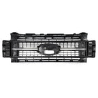 Platinum Front Upper Grille Gloss Black For Ford F250 F350 Super Duty 2017-2019
