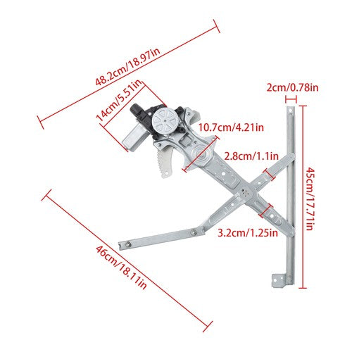 751-743 For Honda Civic 2012-2015 Front Left Window Regulator W/Motor 6-pin