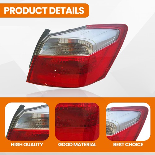 Outer Tail Light Right Side for 2013-2015 for Honda Accord Sedan EX LX Sport