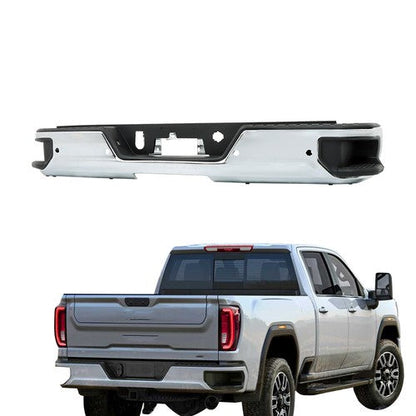 Steel Chrome Rear Bumper With Sensor Holes For Silverado/Sierra 1500 2019-2023