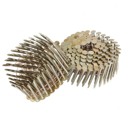 1-3/4" × 0.12" Coil Roofing Nail Galvanized 3/8" Head Diameter 15 Degree 7200Pcs