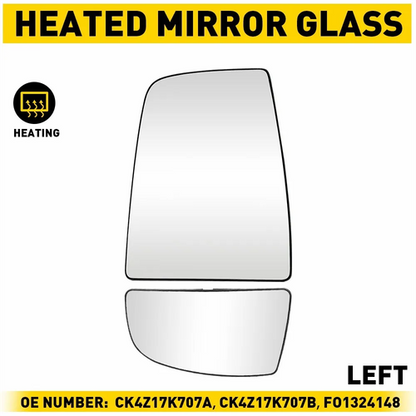 Upper Lower Mirror Glass Left Driver Side for Ford Transit 150 250 350
