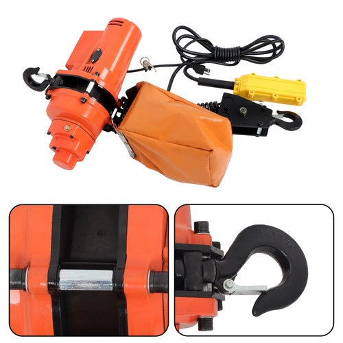 2200lbs Electric Chain Hoist 110V 10ft Lifting Height,10ft Wired Remote Control