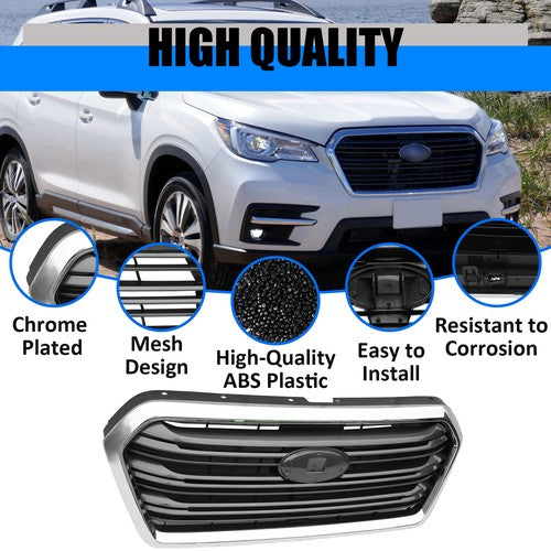 91121XC01A Front Bumper Grille Chrome for 2019-2022 Subaru Ascent
