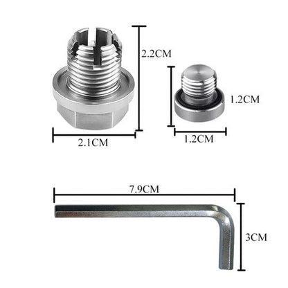 M12.1-1.25x15mm Oil Drain Plug Self-tapping Piggyback Stainless Steel Repair Kit