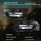 LED Fog Lamps Assembly w/ Switch+Wiring+Cover For Dodge Charger 15-17 LH+RH