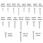 550Pack 304 Stainless steel wood screws kits countersunk #4 #6 #8 #10 #12 W/Box