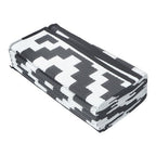 9x12 ft Waterproof Outdoor Rug Outdoor Plastic Straw Rug Carpet Black & White