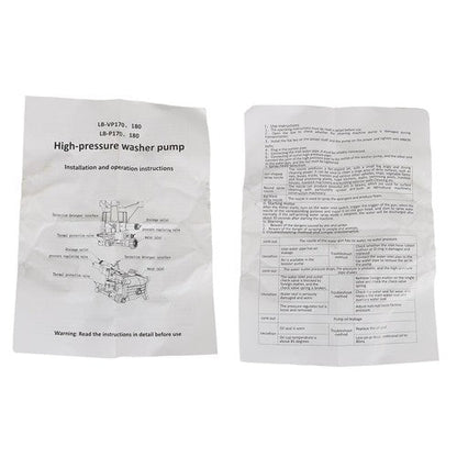 2700 PSI Universal Power Pressure Washer Pump 2.4 GPM Flow Rating 7/8" Shaft New