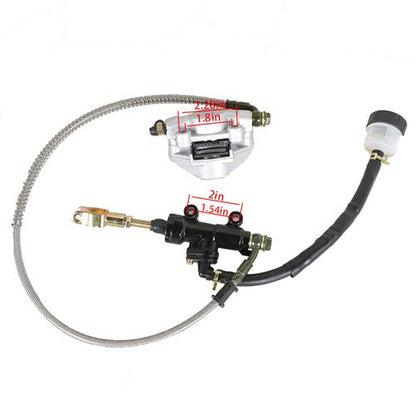 Rear Hydraulic Brake Assembly Caliper Master Cylinder For Go Kart Golf Cart ATV