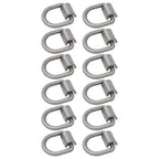 1/2 Inch Heavy Duty Weld-On Forged D Ring Fracture Strength 12,000lbs (12 Pack)