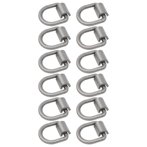 1/2 Inch Heavy Duty Weld-On Forged D Ring Fracture Strength 12,000lbs (12 Pack)