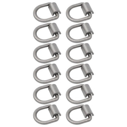 1/2 Inch Heavy Duty Weld-On Forged D Ring Fracture Strength 12,000lbs (12 Pack)