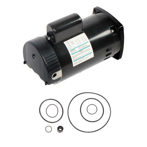 1HP B2848 B848 Single Speed Pool Pump Motor W/GO-KIT-32 Y56Y Frame Square Flange
