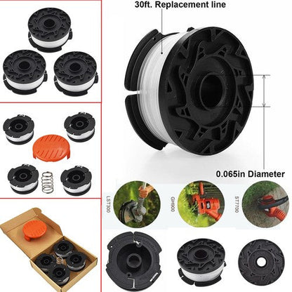 New 6 Pack Replacement For BLACK+DECKER AF-100-3ZP 30ft 0 .065" Trimmer Spool