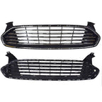 For Ford Fusion 2013-2016 2pcs Front Upper & Lower Mesh Grille Replacement