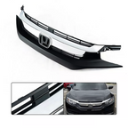 For 2016 2017 2018 Honda Civic 10th Sedan Front Upper Bumper Chrome Grill Grille