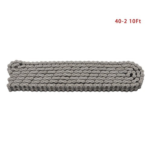 #40 Roller Chain 10 Feet With 2 Connecting Links Carbon Steel