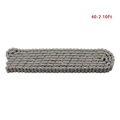 #40 Roller Chain 10 Feet With 2 Connecting Links Carbon Steel