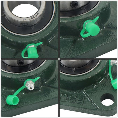 6Pcs UCF205-16 Pillow Block Flange Bearing 1" Bore Solid Base Self Aligning