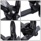 2-Pack Folding Anchor Set 0.7kg Black For Grapnel Boat Marine Kayak