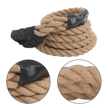 1.5” × 15FT Climbing Rope Gym Fitness Strength Training Exercise Rope Brown