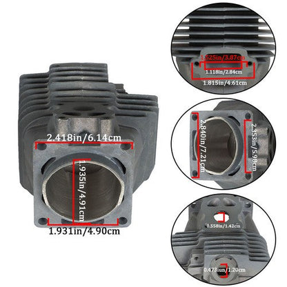 52mm Big Bore Cylinder Piston Kit For MS441 MS441C Chainsaw Spark Plug