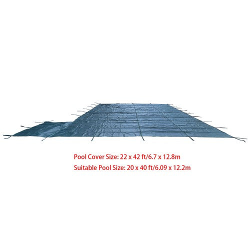 Inground Pool Cover Safety Fits Rectangle Swimming Pool Mesh Solid Pool Cover