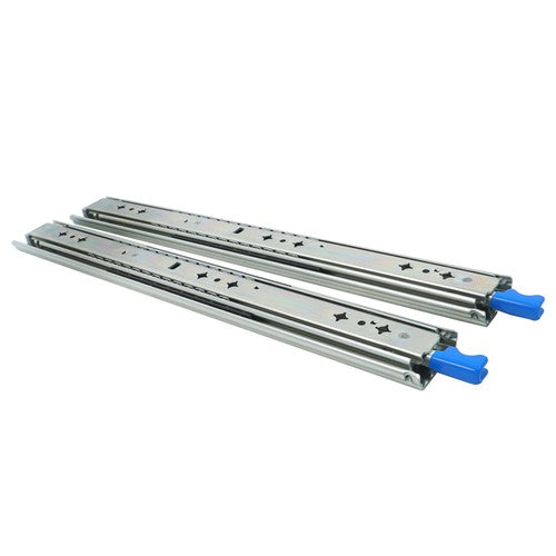 18" Locking Drawer Slides 250lb Heavy Duty Ball Bearing Full Extension With Lock