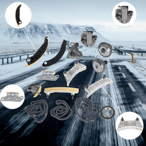 For Cadillac CTS Chevrolet Equinox GMC 07-15 3.6/3.0L DOHC Timing Chain Kit
