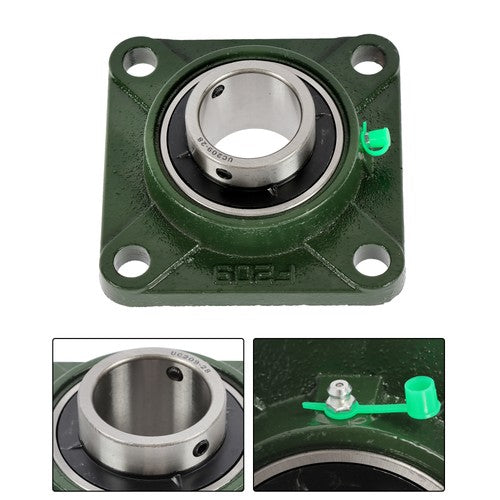 (6) UCF209-28 Solid Base Pillow Block Flange Mounted Bearing 1-3/4" Bore 4 Bolt