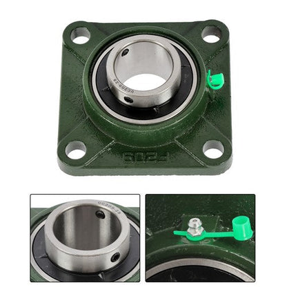 (6) UCF209-28 Solid Base Pillow Block Flange Mounted Bearing 1-3/4" Bore 4 Bolt