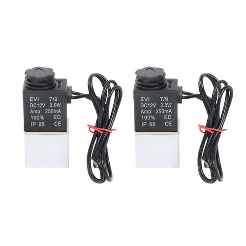 2PCS 1/4" Fast Response Electric Air Water Solenoid Valve 12V DC Normally Closed