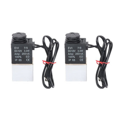 2PCS 1/4" Fast Response Electric Air Water Solenoid Valve 12V DC Normally Closed