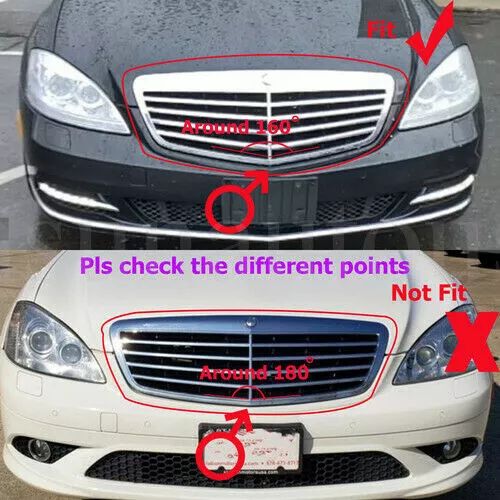 Front Chrome Grill for Mercedes Benz S-Class 2010-13 W221 S550 S600 S63 AMG