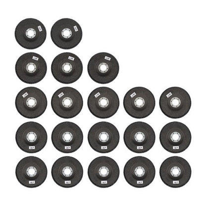 20 PCS T29 Flap Discs 4.5" x 7/8" 40/60/80/120 Grit Angle Grinder Sanding Disc
