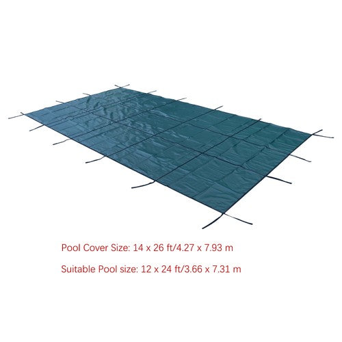 WaterWarden Solid Vinyl Pool Safety Cover – Fits 12' x 24' Rectangle Pool