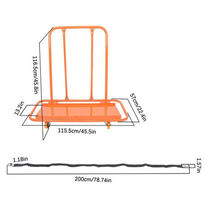 Handling Sheetrock Sheet Panel With Safety Belts Drywall Sheet Cart 3000Lbs