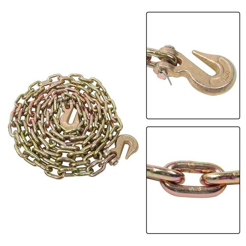 W/Clevis Hooks Transportation Bundle Chain Steel Gold 4900lbs G80 5/16in×12ft