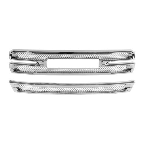Front Grille Covers Grill Overlay Chrome for GMC Sierra 1500 SLT AT4 2019-2022