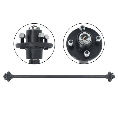 (with U-Bolt Kit) Trailer Axle 4 lug-4" Idler 58" Hub Face Fit For 2000lbs