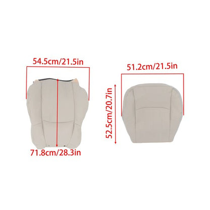 For Chrysler 300C 2005-2010 4PCS Both Side Bottom&Top Seat Cover Lt Gray Leather