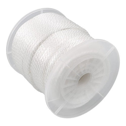 5/16 Inch 250ft White Nylon Solid Braid Rope | High UV & Abrasion Resistance