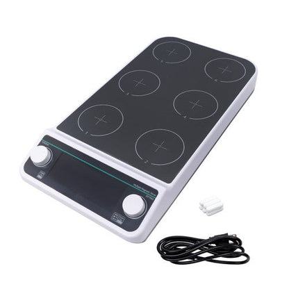 6x500ml 6 Position Magnetic Stirrer 50-1200RPM 120℃/248℉ Multi-Position Magnetic