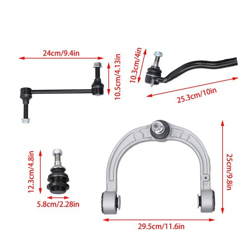8Pcs Front Control Arm Kits For Mercedes ML450 GL350 ML500 ML550 GL550 2008-2011